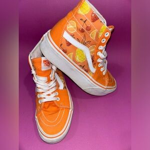 Vans sk8 hi taper orange women size 7.5